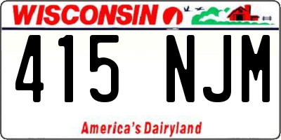 WI license plate 415NJM
