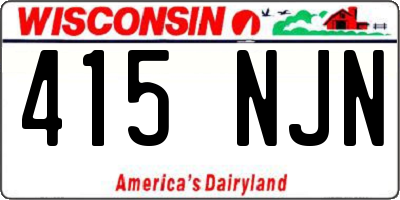 WI license plate 415NJN
