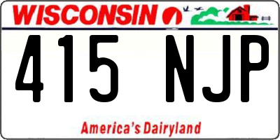 WI license plate 415NJP