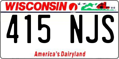 WI license plate 415NJS