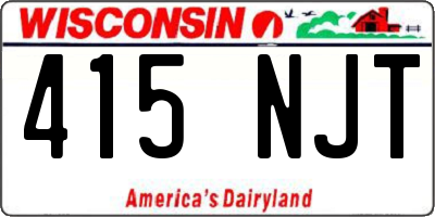 WI license plate 415NJT