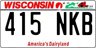 WI license plate 415NKB