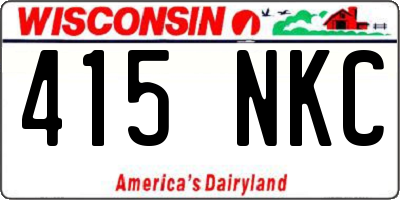 WI license plate 415NKC