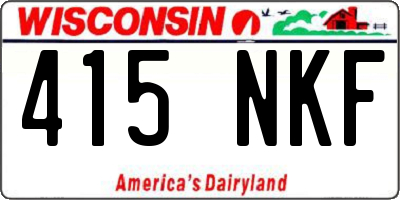 WI license plate 415NKF