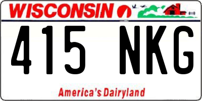 WI license plate 415NKG