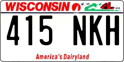 WI license plate 415NKH