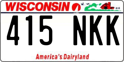 WI license plate 415NKK