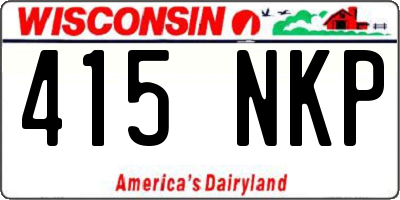 WI license plate 415NKP