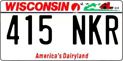 WI license plate 415NKR