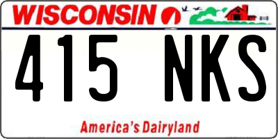 WI license plate 415NKS