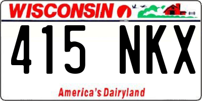 WI license plate 415NKX