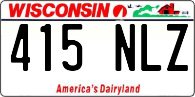 WI license plate 415NLZ