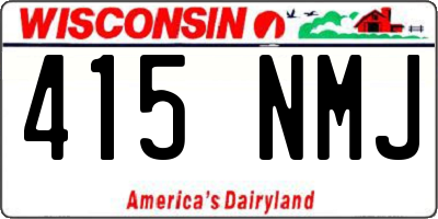 WI license plate 415NMJ