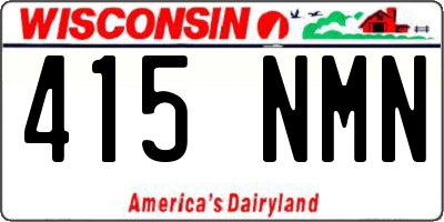WI license plate 415NMN