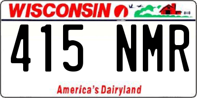 WI license plate 415NMR