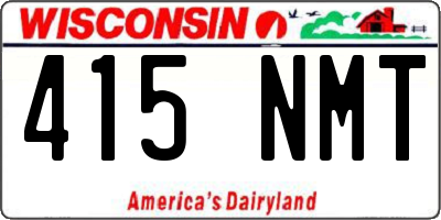 WI license plate 415NMT