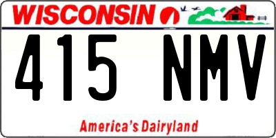 WI license plate 415NMV