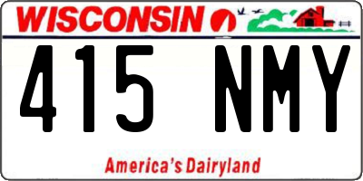 WI license plate 415NMY