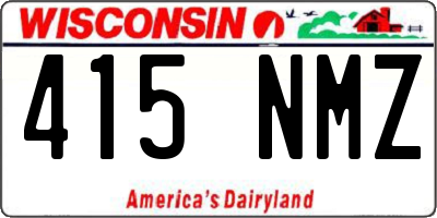 WI license plate 415NMZ