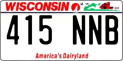 WI license plate 415NNB