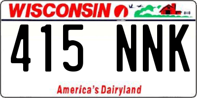 WI license plate 415NNK