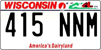 WI license plate 415NNM