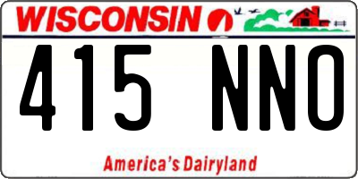 WI license plate 415NNO