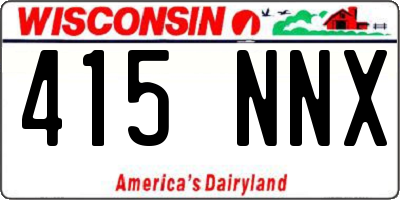 WI license plate 415NNX