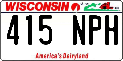WI license plate 415NPH