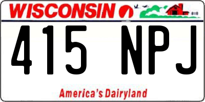 WI license plate 415NPJ