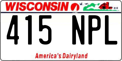 WI license plate 415NPL