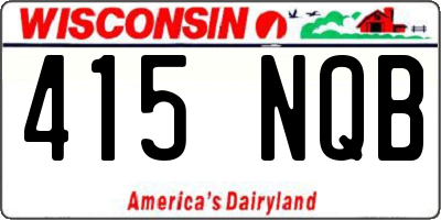 WI license plate 415NQB