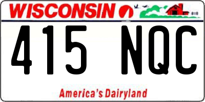 WI license plate 415NQC
