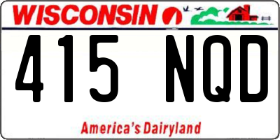 WI license plate 415NQD