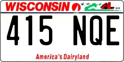WI license plate 415NQE