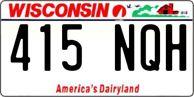WI license plate 415NQH
