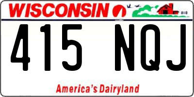 WI license plate 415NQJ