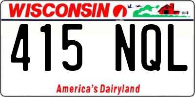 WI license plate 415NQL