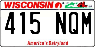 WI license plate 415NQM