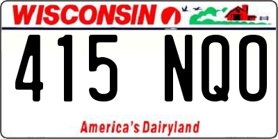 WI license plate 415NQO