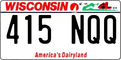 WI license plate 415NQQ