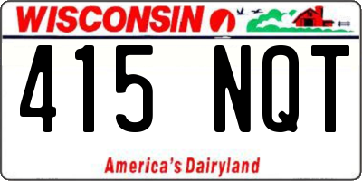 WI license plate 415NQT