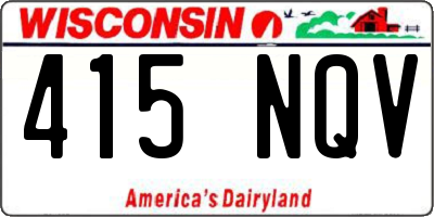 WI license plate 415NQV