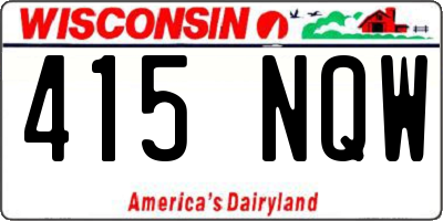 WI license plate 415NQW