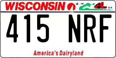 WI license plate 415NRF