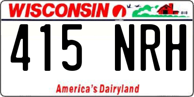 WI license plate 415NRH