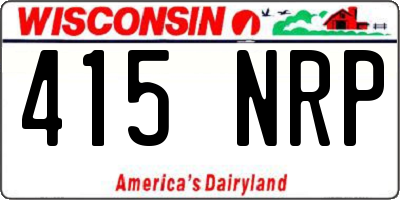 WI license plate 415NRP