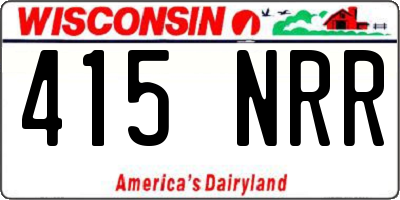 WI license plate 415NRR