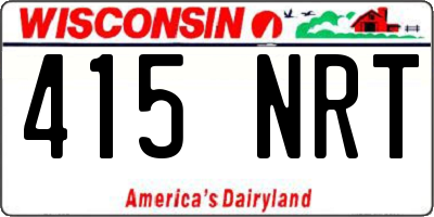 WI license plate 415NRT