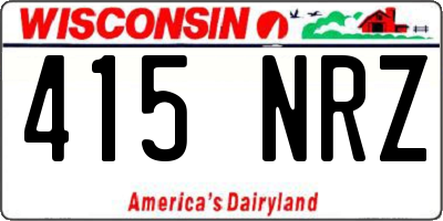 WI license plate 415NRZ